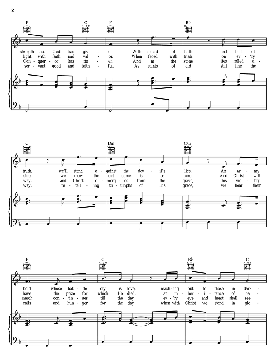 O Church Arise O Church Arise Piano, Vocal, Guitar scores gallery preview page 2