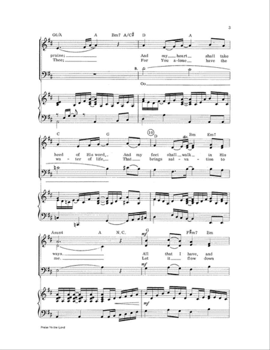 Praise Ye the Lord Praise Ye the Lord 3-Part scores gallery preview page 4