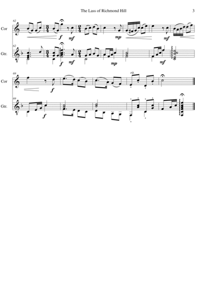 Lass of Richmond Hill for cor anglais and guitar image number null