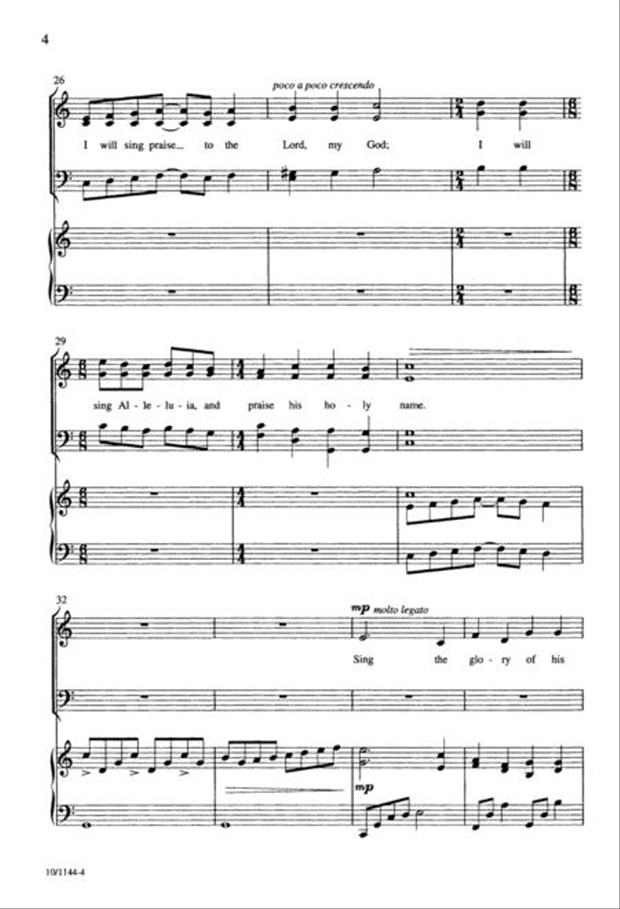 I Will Sing Praise I Will Sing Praise 4-Part scores gallery preview page 4