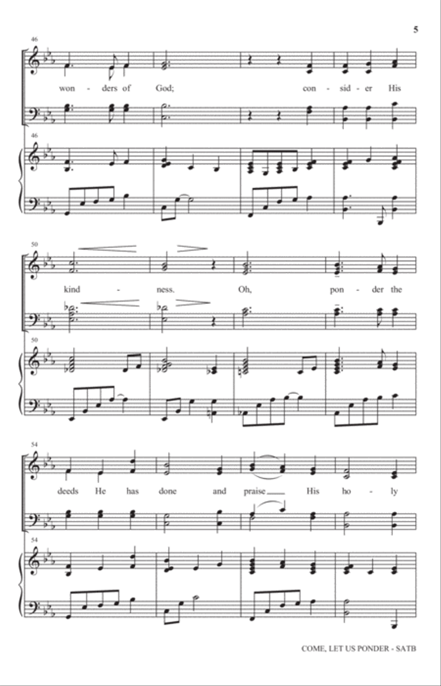 Come, Let Us Ponder 4-Part scores gallery preview page 4