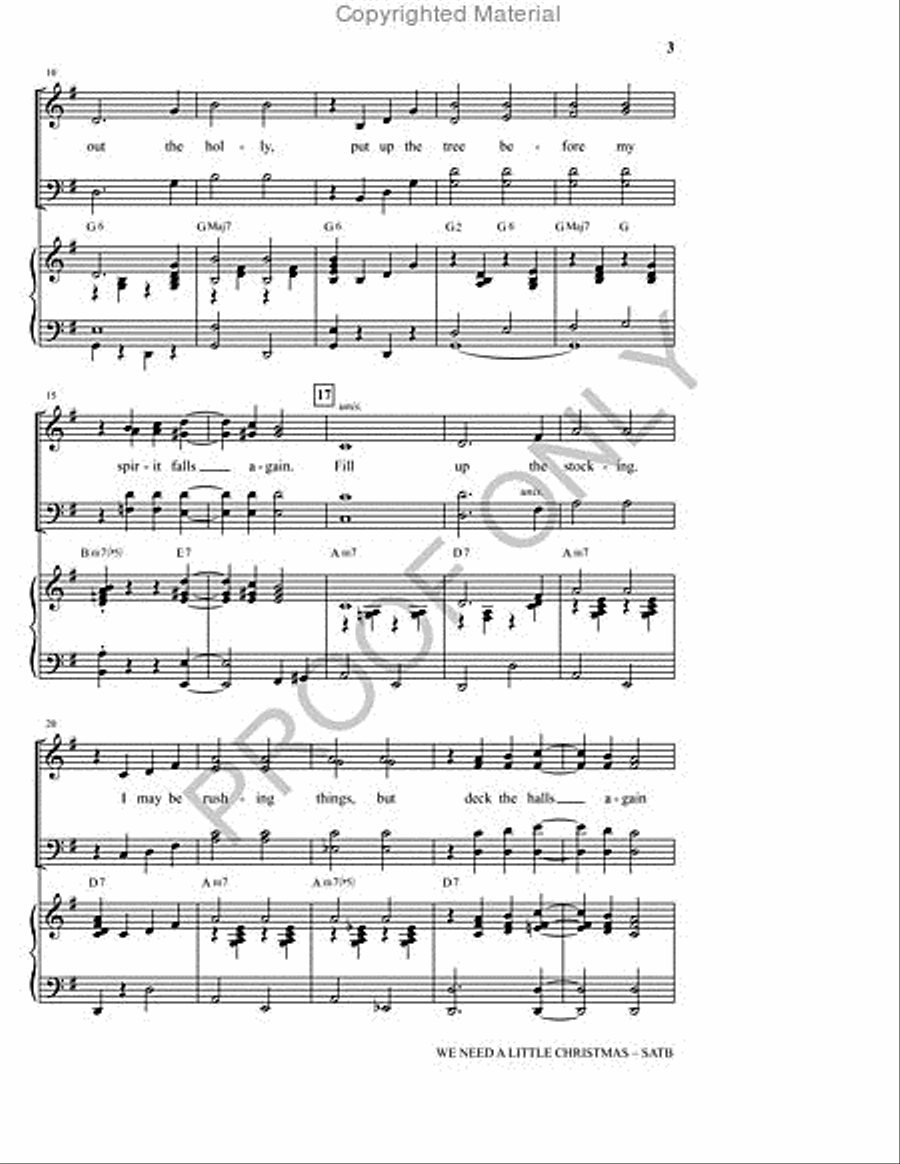 We Need a Little Christmas 4-Part scores gallery preview page 3