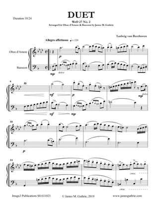 Beethoven: Duet WoO 27 No. 2 for Oboe d'Amore & Bassoon
