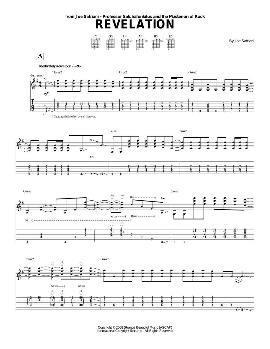 Revelation Acoustic Guitar scores gallery preview page 1