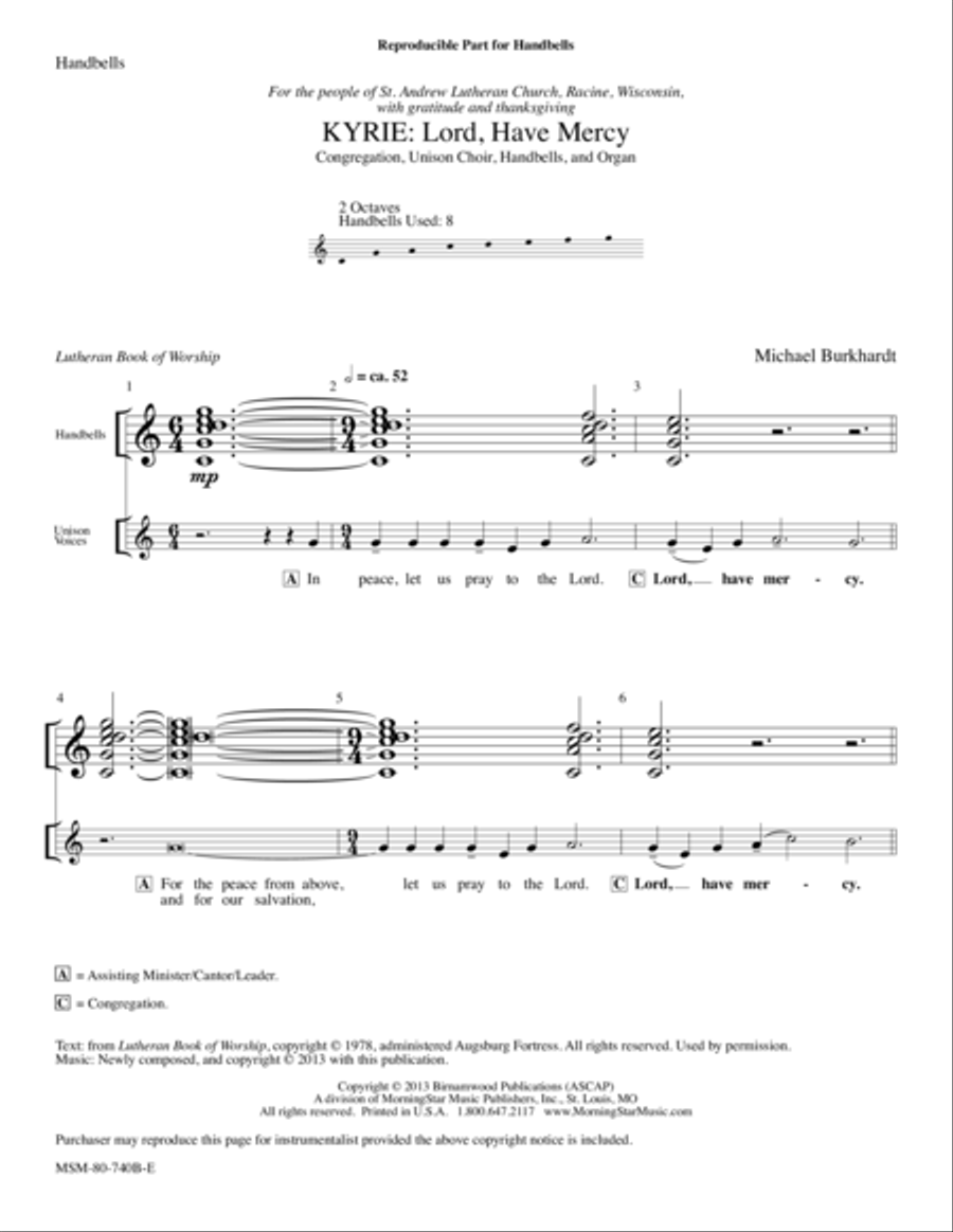 Missa St. Andrew (Downloadable Instrumental Parts)