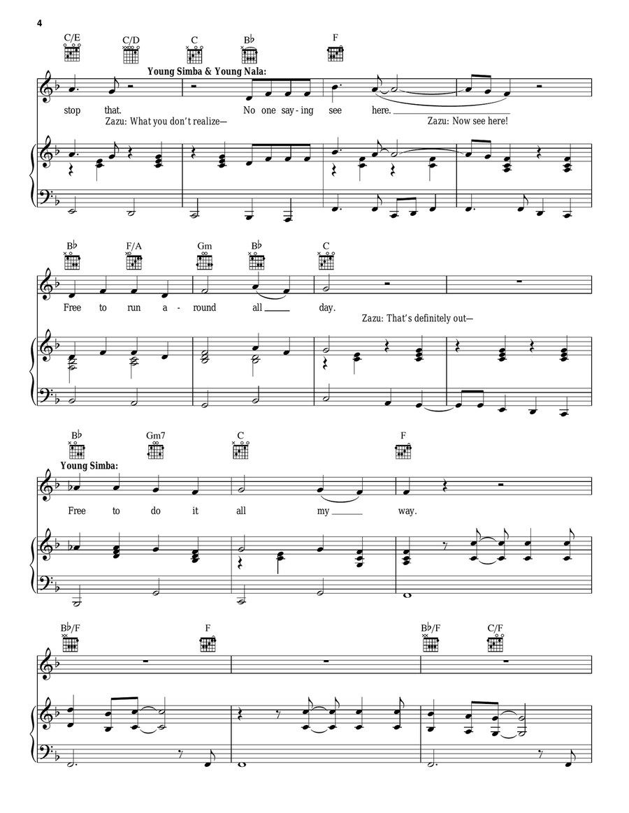 I Just Can't Wait To Be King (from The Lion King: Broadway Musical) Guitar scores gallery preview page 4