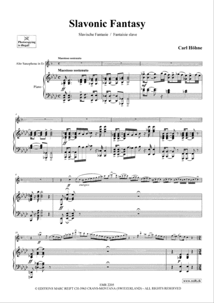 Slavonic Fantasy Alto Saxophone scores gallery preview page 4