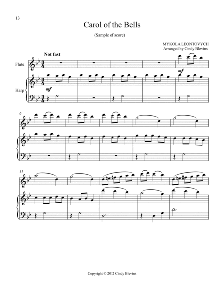 Harp and Flute For Christmas, Vol. II, 14 arrangements image number null