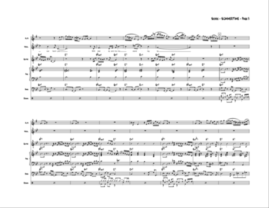 Summertime Jazz Ensemble scores gallery preview page 4