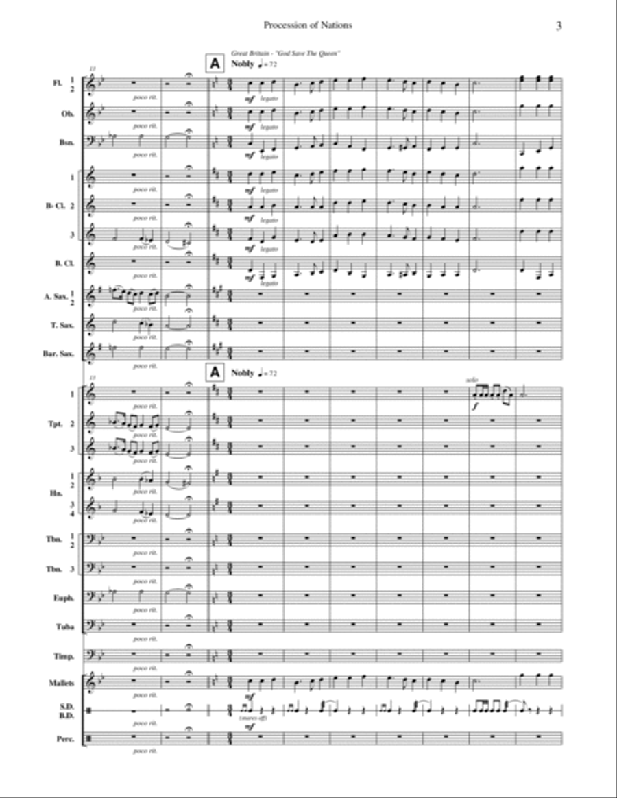 Procession of Nations Concert Band scores gallery preview page 7