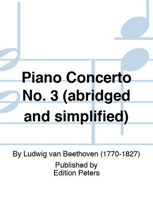 Book cover for Piano Concerto No. 3 in C minor Op. 37 (Arranged for Piano Solo)