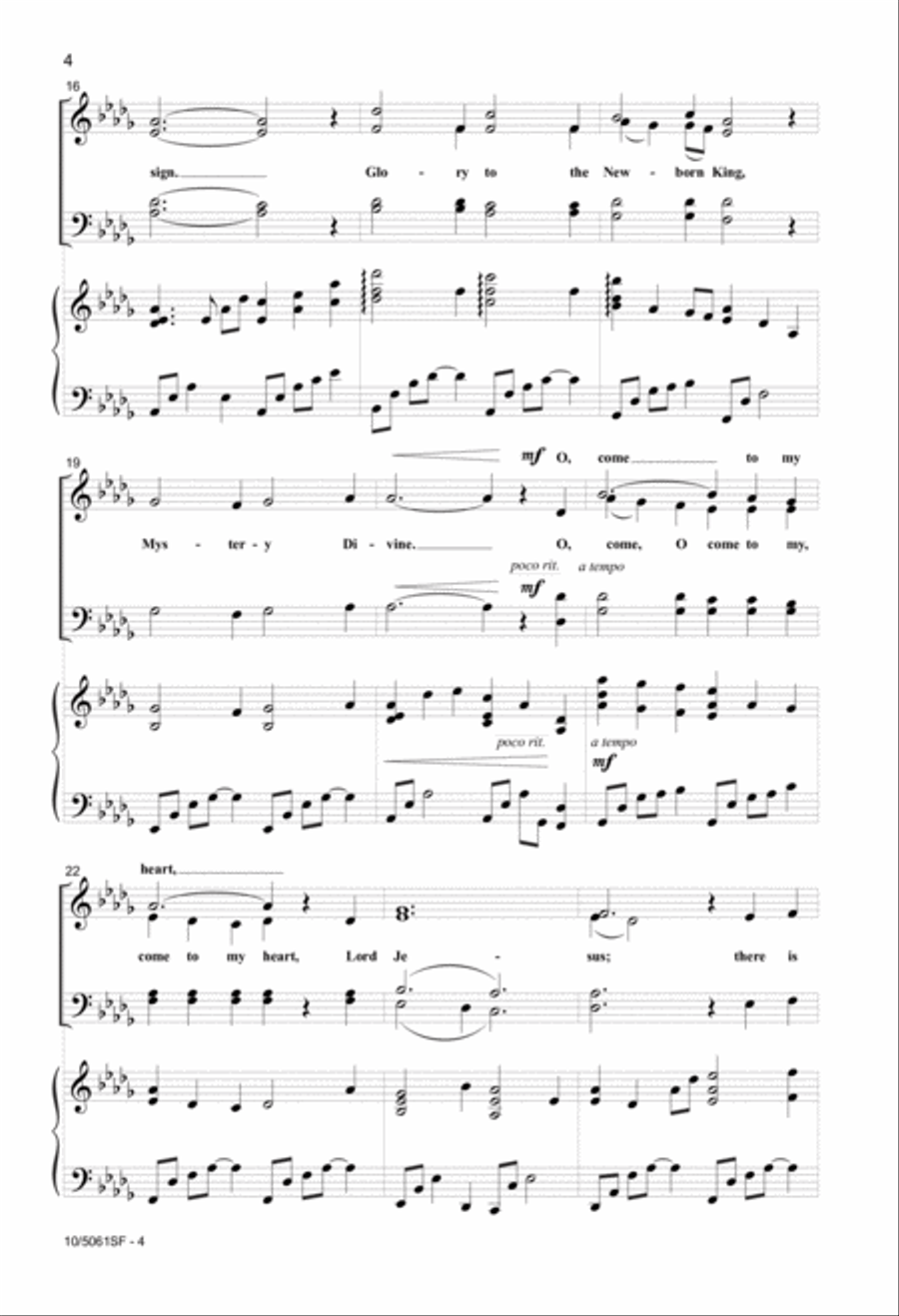 O Come to My Heart O Come to My Heart 4-Part scores gallery preview page 4