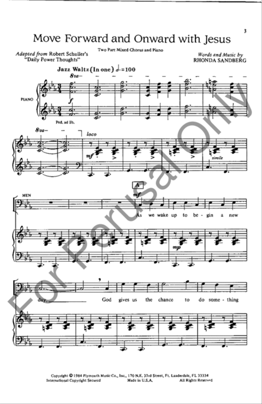 Move Forward And Onward With Jesus 4-Part scores gallery preview page 2