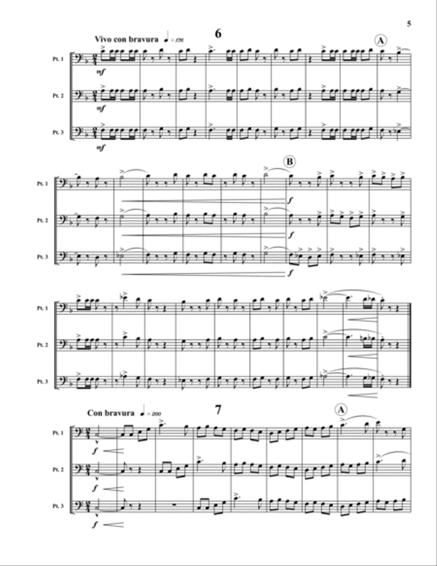 Musica Festiva Brass Trio scores gallery preview page 5