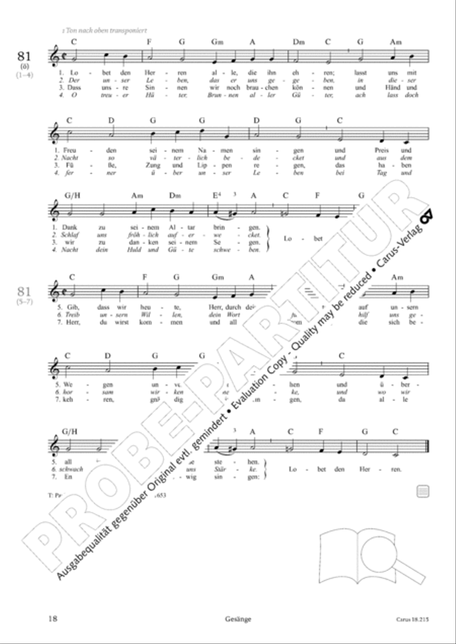 Gitarrenbuch zum Gotteslob Guitar scores gallery preview page 18