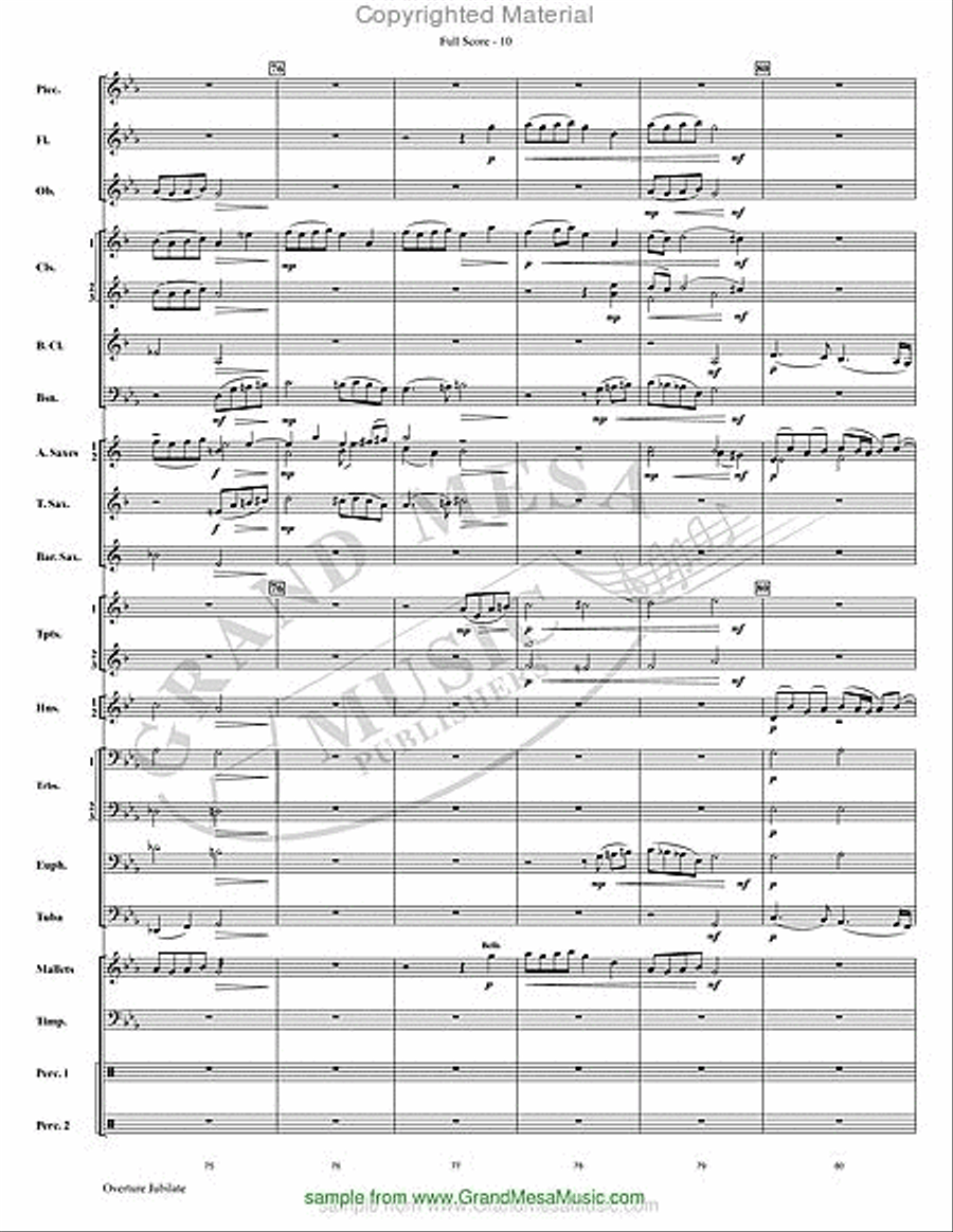 Overture Jubilate Concert Band scores gallery preview page 11
