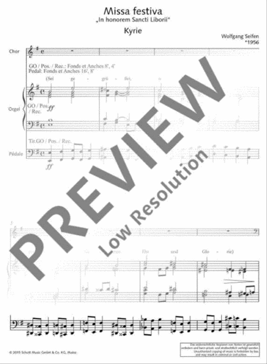 Missa festiva Organ scores gallery preview page 3