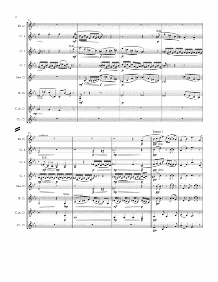 Automne for Clarinet Choir (Score) image number null