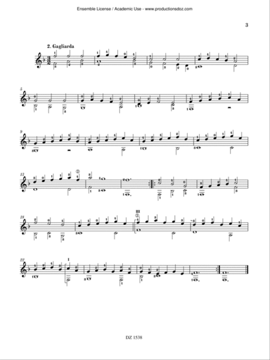 Suita in Modo Transilvano Classical Guitar scores gallery preview page 3