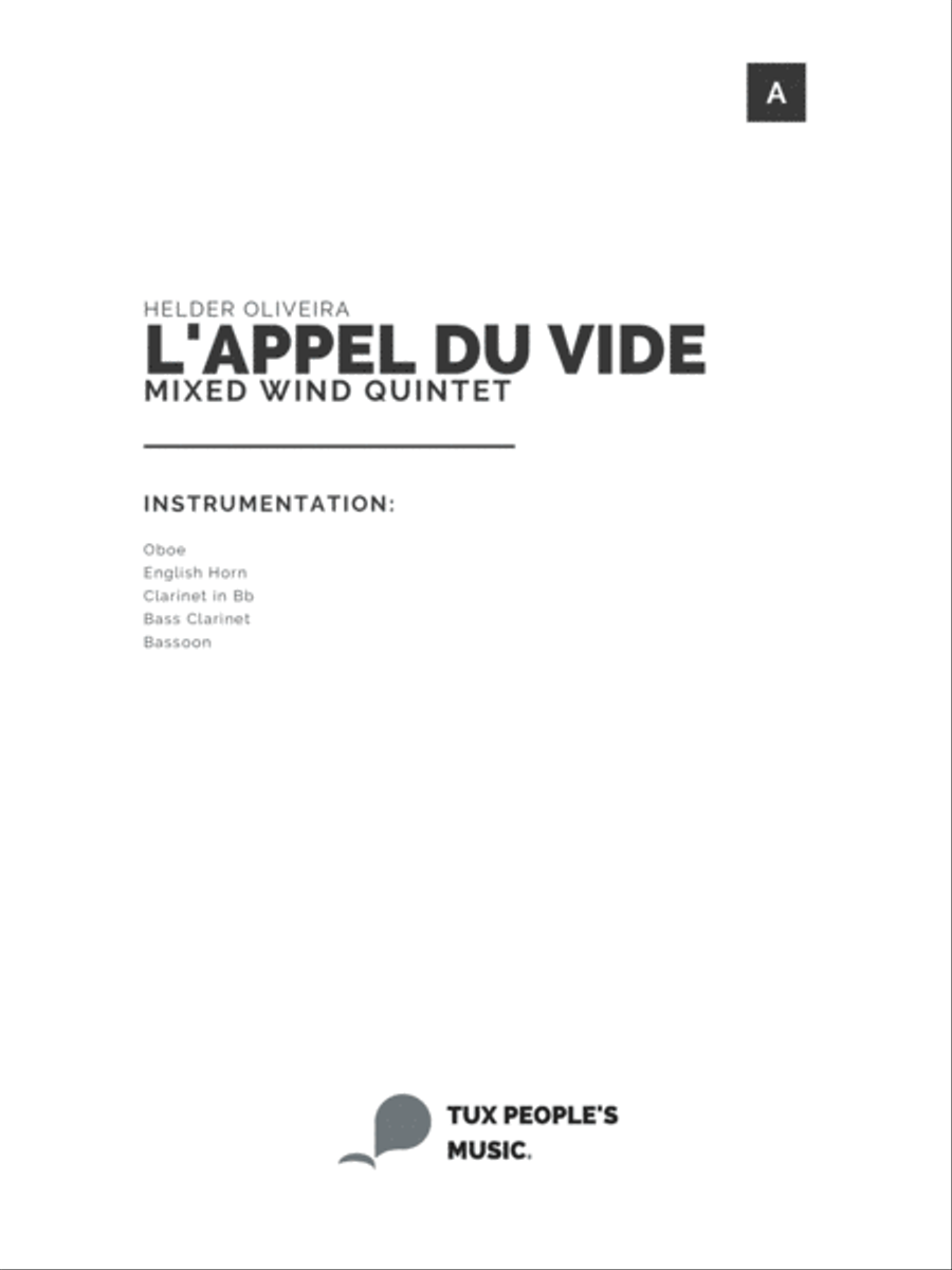 L'appel du vide (English Horn Edition) Woodwind Quintet scores gallery preview page 2