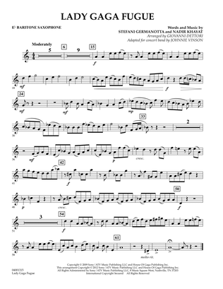 Lady Gaga Fugue - Eb Baritone Saxophone