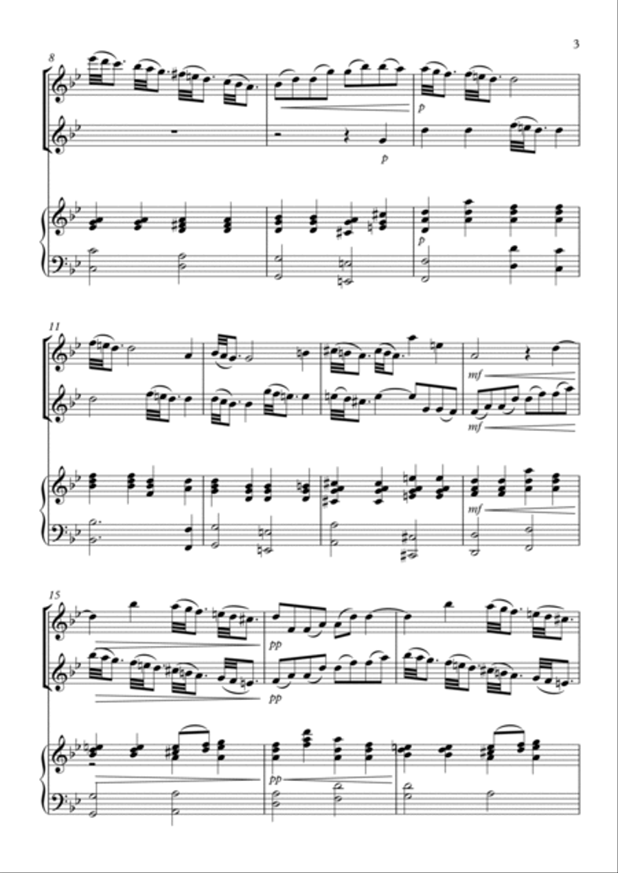 Trio Sonata No.7 Flute Duet scores gallery preview page 3