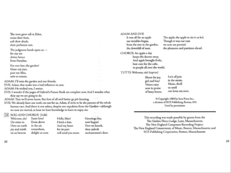 Daniel Pinkham: Two One-Act Operas CD scores gallery preview page 13