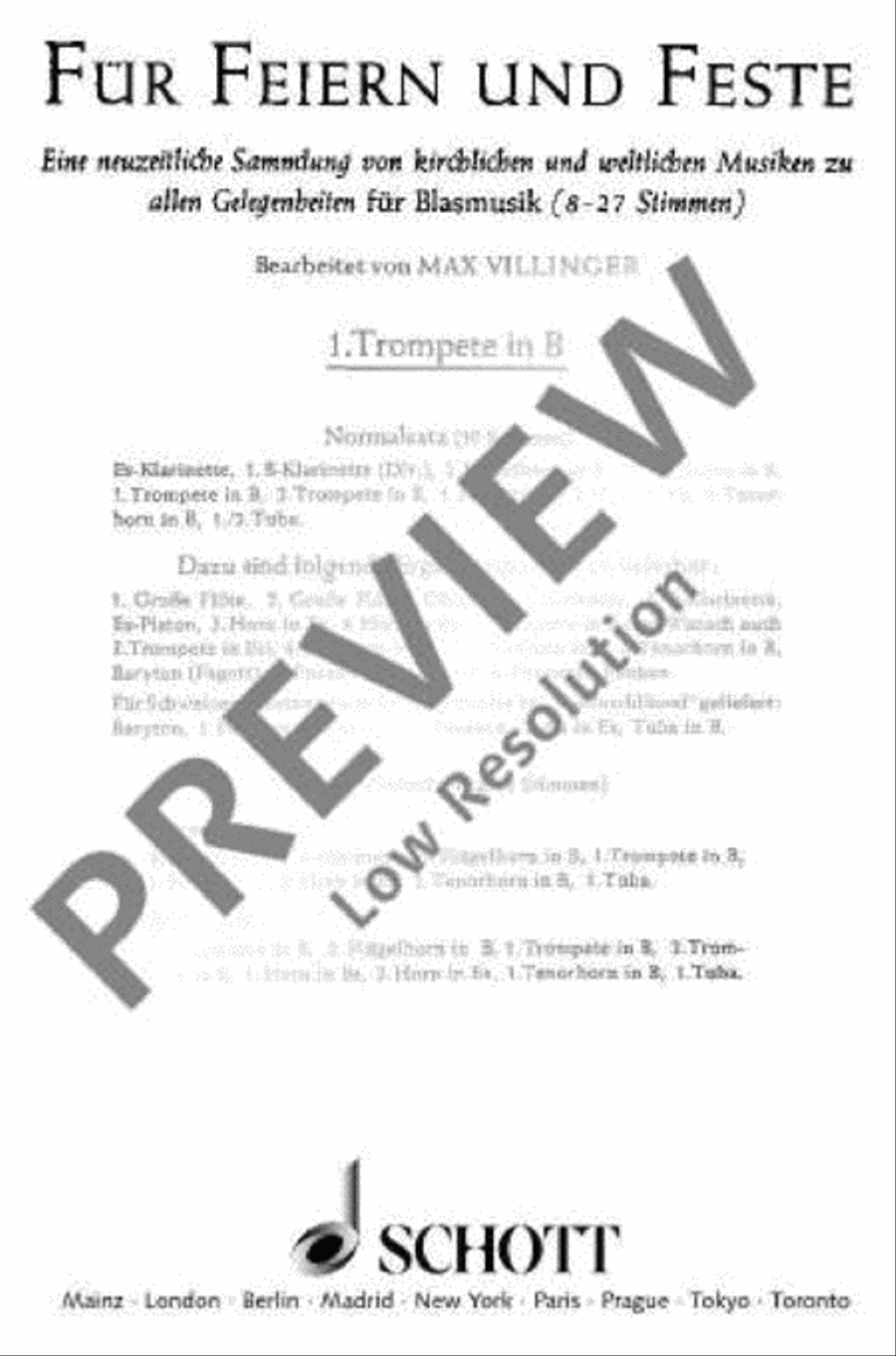Für Feiern und Feste Für Feiern und Feste Trumpet scores gallery preview page 2