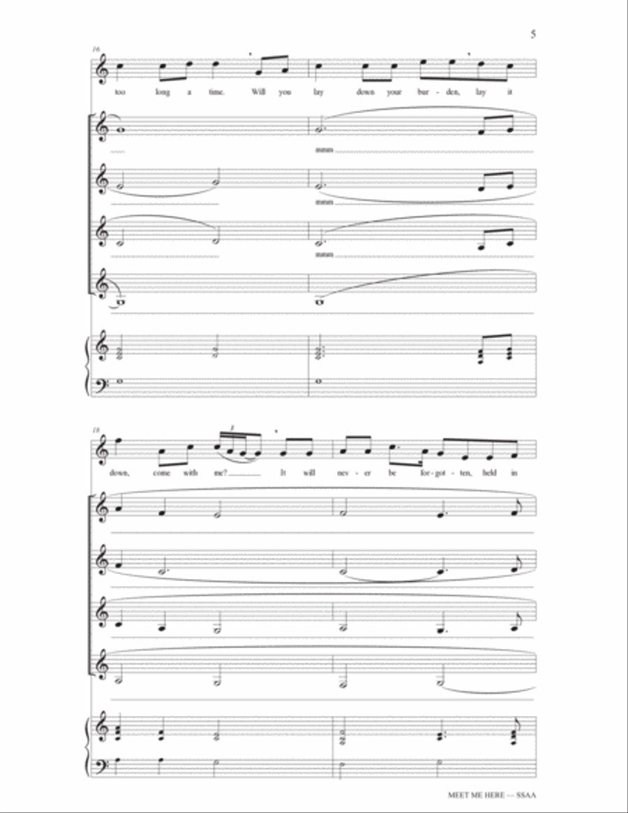 Meet Me Here SSA scores gallery preview page 3