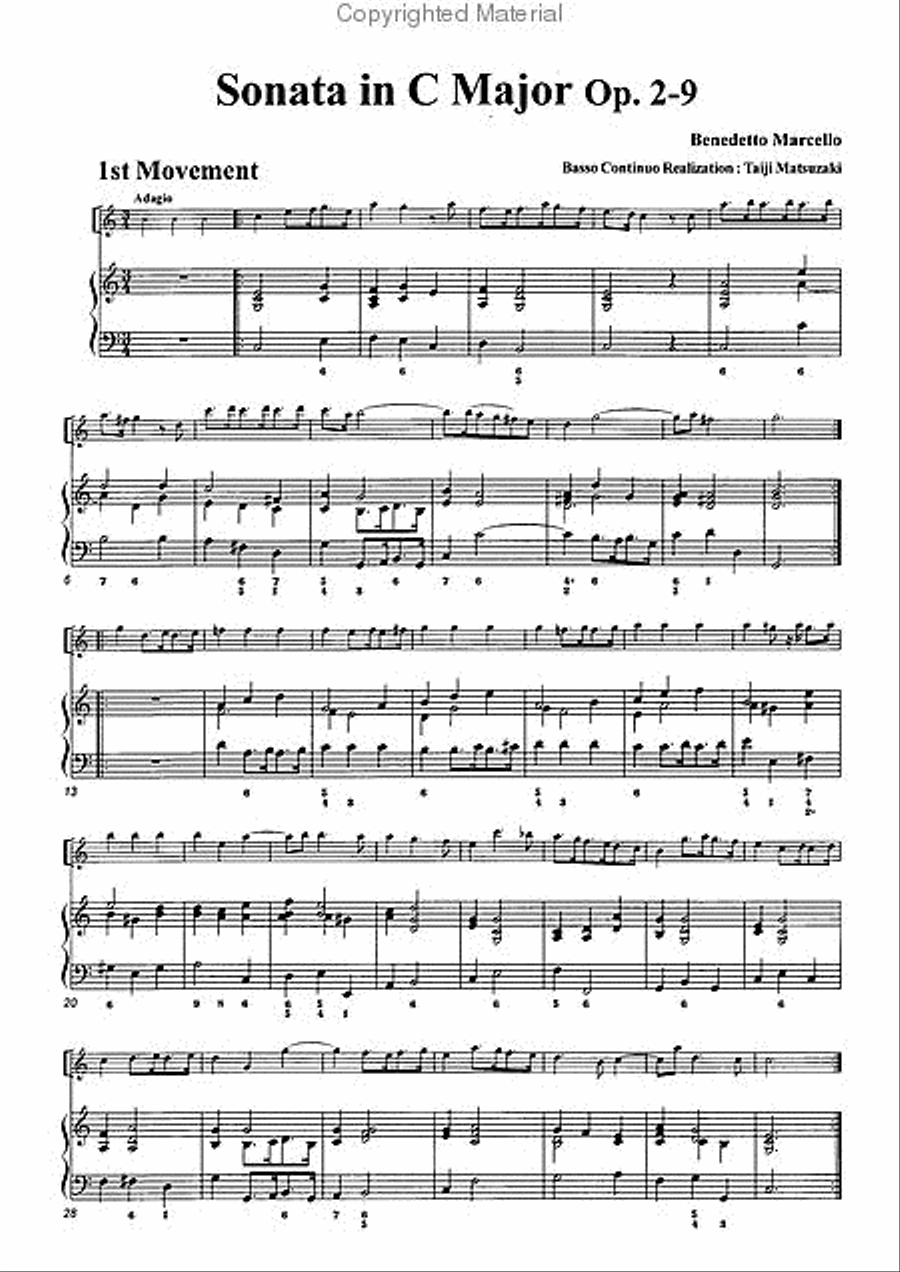 Sonata in C Major, Op. 2-9 Alto Recorder scores gallery preview page 3