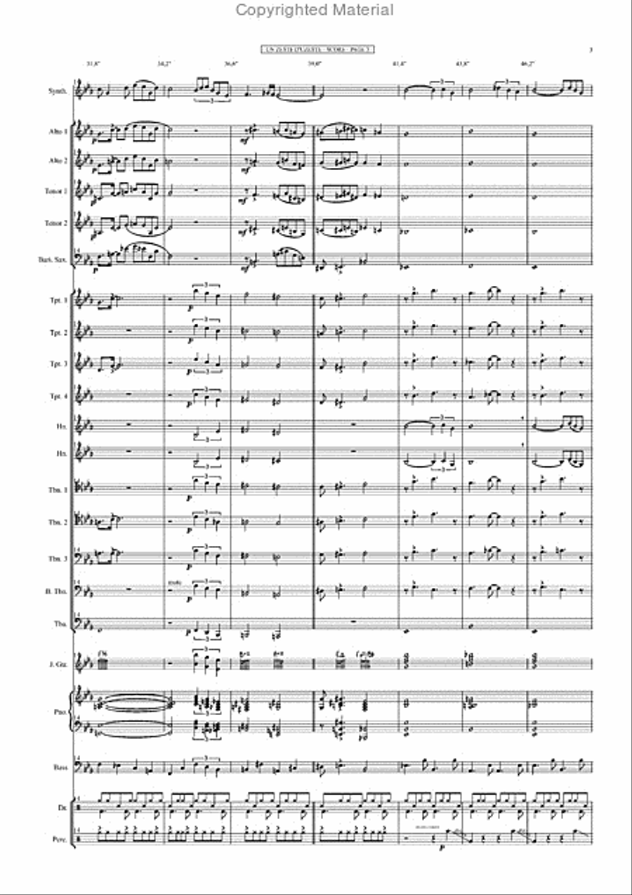 UN ZESTE D'UZESTE Big Band & Synthe Jazz Ensemble scores gallery preview page 4