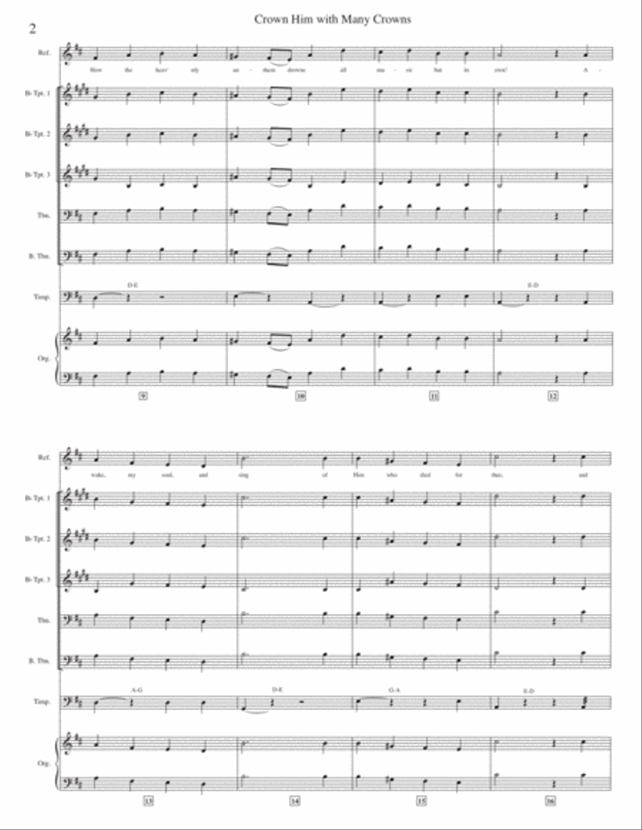 Crown Him with Many Crowns Small Ensemble scores gallery preview page 2