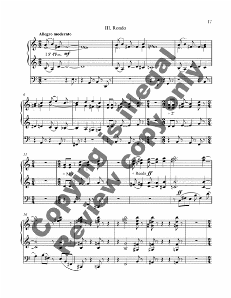 Sonata Festiva (Organ Sonata VII) Organ scores gallery preview page 13