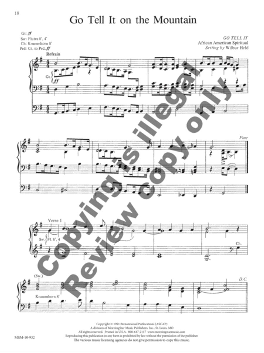 The Wilbur Held Organ Collection: A Centenary Edition Organ scores gallery preview page 8