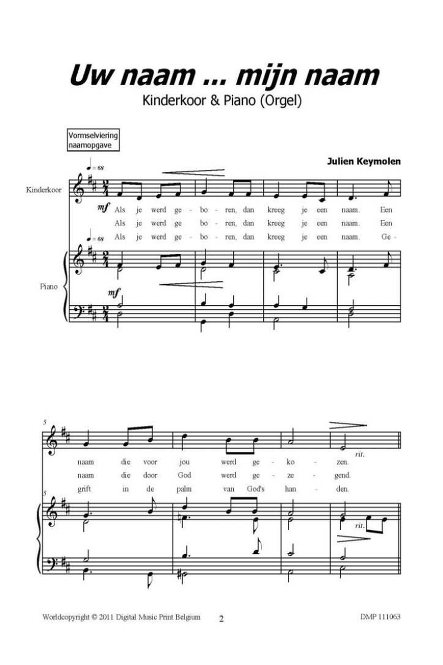 Uw Naam Uw Naam Mixed Choir scores gallery preview page 2