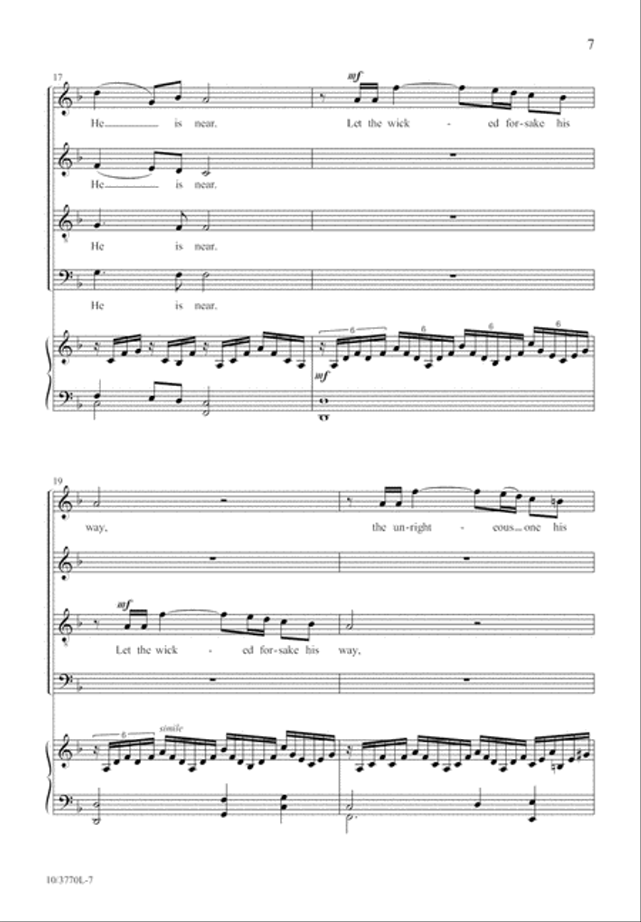 Seek the Lord Seek the Lord 4-Part scores gallery preview page 8