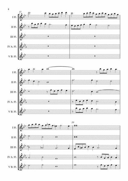 Canzon III a 4 Ch.188 (Giovanni Gabrieli) Flute Choir arr. Adrian Wagner image number null