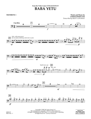 Baba Yetu (from Civilization IV) (trans. Matt Conaway) - Trombone 1