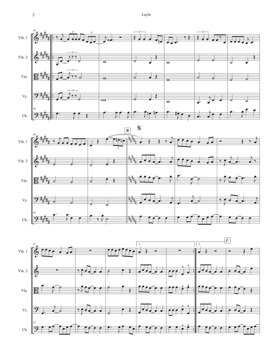 Layla String Orchestra scores gallery preview page 2