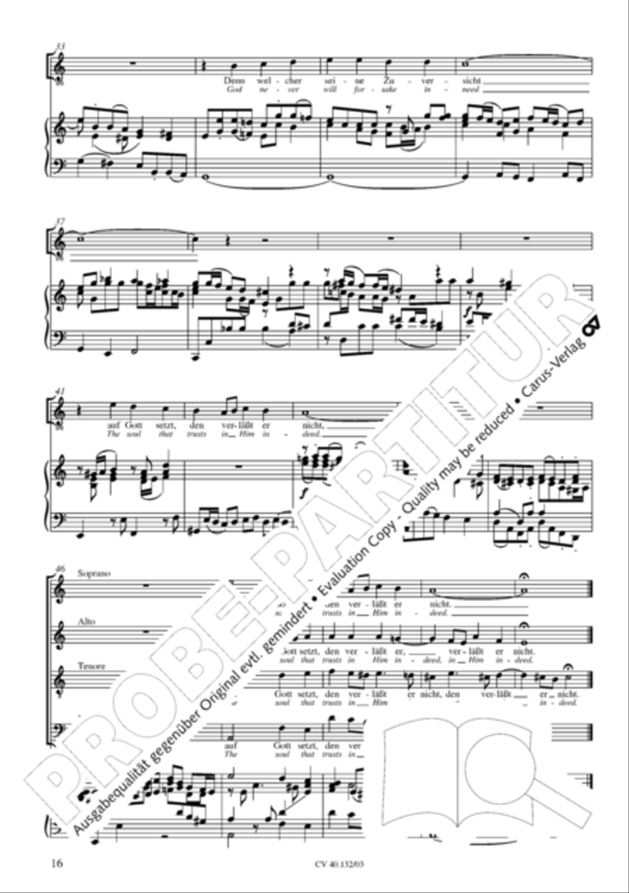 All those who seek God's sov'reign guidance (Wer nur den lieben Gott lasst walten) 4-Part scores gallery preview page 17