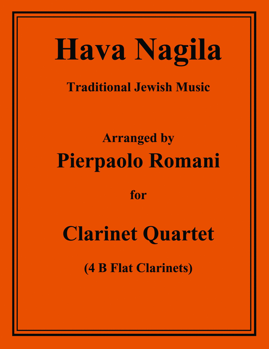 Hava Nagila for B Flat Clarinet Quartet image number null