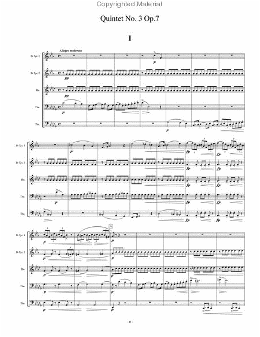 Quintet No. 3 Brass Quintet scores gallery preview page 2