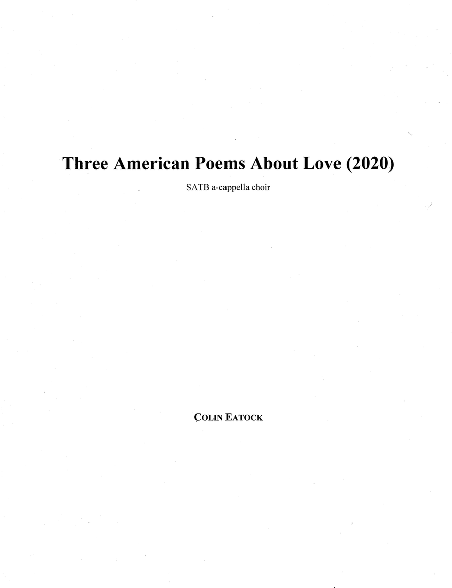 Three American Poems About Love (2020) 4-Part scores gallery preview page 1