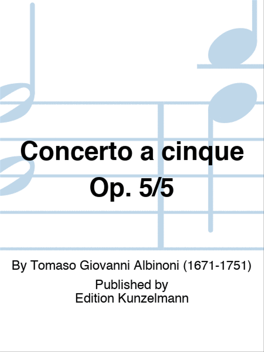 Concerto a cinque Op. 5/5 Violin scores gallery preview page 1