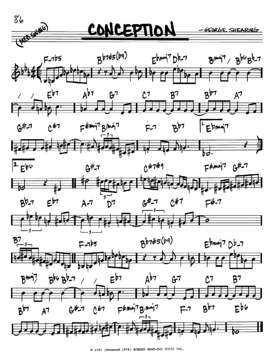 Conception Piano scores gallery preview page 1