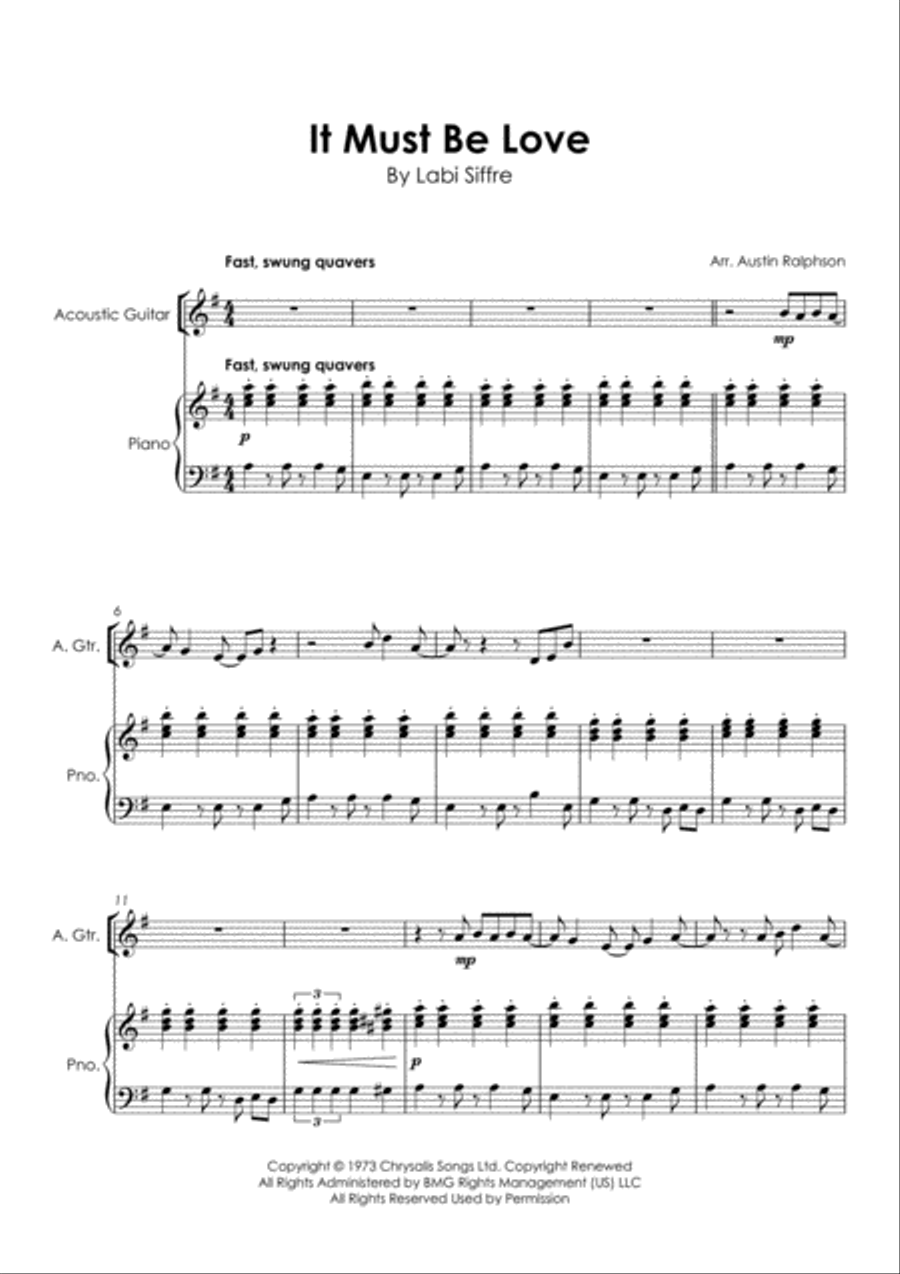 It Must Be Love Guitar scores gallery preview page 2