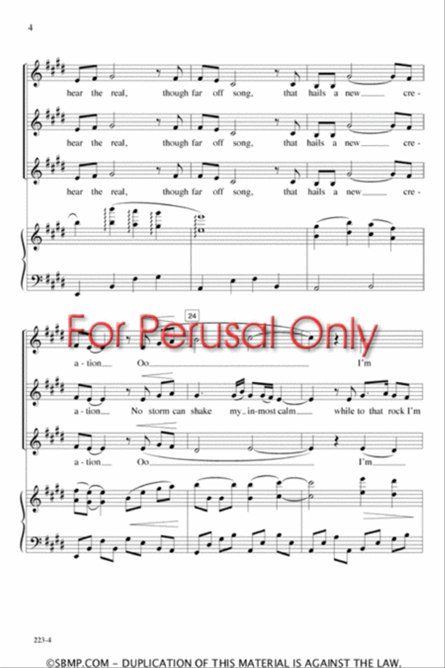How Can I Keep from Singing - SSA Octavo SSA scores gallery preview page 4