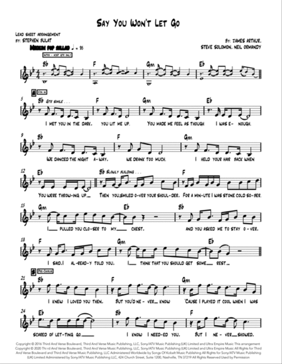 Say You Won't Let Go Large Ensemble scores gallery preview page 2
