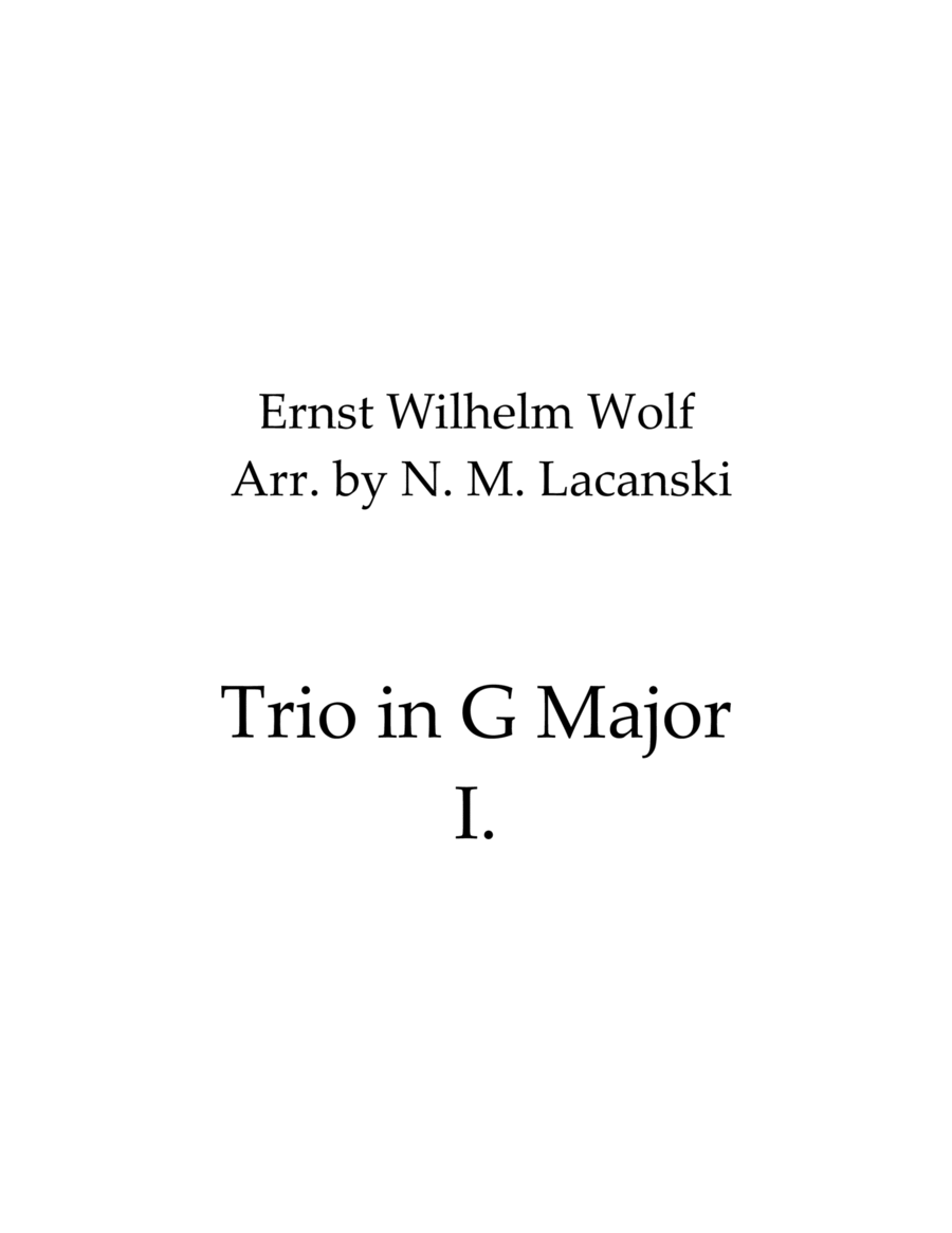 Trio in G Major I. Allegro image number null