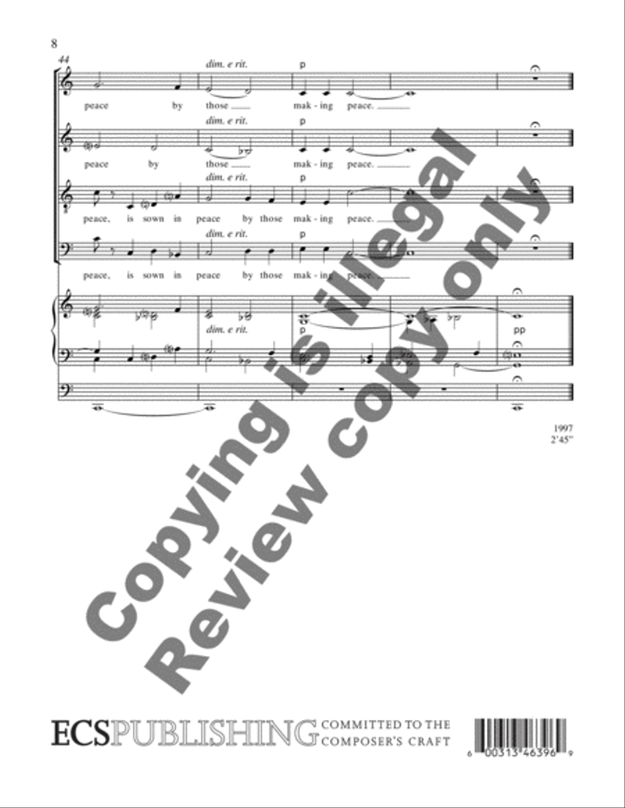 The Properties of Wisdom 4-Part scores gallery preview page 6